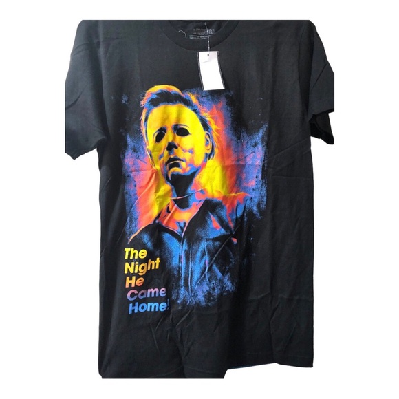 Mike Myer’s Halloween ‘the night he came home’ graphic print black tshirt size S - Picture 1 of 8